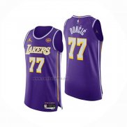 Camiseta Los Angeles Lakers Luka Doncic NO 77 Statement Authentic 2025-26 Violeta
