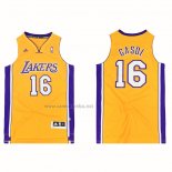 Camiseta Los Angeles Lakers Pau Gasol #16 Icon Amarillo