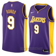 Camiseta Los Angeles Lakers Rajon Rondo #9 Statement 2018 Violeta