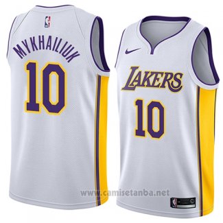 Camiseta Los Angeles Lakers Sviatoslav Mykhailiuk #10 Association 2018 Blanco