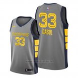 Camiseta Memphis Grizzlies Marc Gasol #33 Ciudad Edition Gris