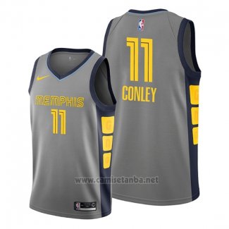 Camiseta Memphis Grizzlies Mike Conley #11 Ciudad Edition Gris