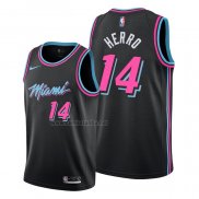 Camiseta Miami Heat Tyler Herro #14 Ciudad 2018-19 Negro