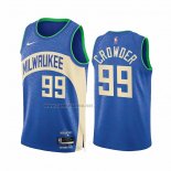 Camiseta Milwaukee Bucks Jae Crowder #99 Ciudad 2023-24 Azul