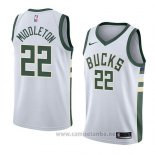 Camiseta Milwaukee Bucks Khris Middleton #22 Association 2018 Blanco