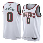 Camiseta Milwaukee Bucks Xavier Munford #0 Classic 2018 Blanco