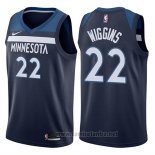 Camiseta Minnesota Timberwolves Andrew Wiggins #22 2017-18 Azul