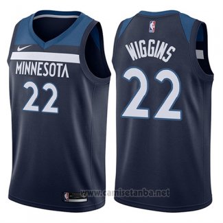 Camiseta Minnesota Timberwolves Andrew Wiggins #22 2017-18 Azul