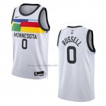 Camiseta Minnesota Timberwolves D'angelo Russell #0 Ciudad 2022-23 Blanco