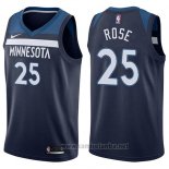 Camiseta Minnesota Timberwolves Derrick Rose #25 Icon 2017-18 Azul