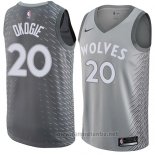 Camiseta Minnesota Timberwolves Josh Okogie #20 Ciudad 2018 Gris