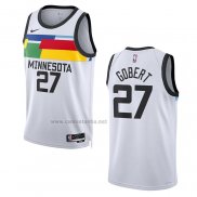 Camiseta Minnesota Timberwolves Rudy Gobert #27 Ciudad 2022-23 Blanco