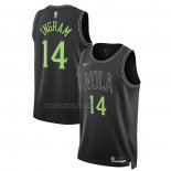 Camiseta New Orleans Pelicans Brandon Ingram NO 14 Ciudad 2023-24 Negro