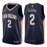 Camiseta New Orleans Pelicans Ian Clark #2 Icon 2017-18 Azul