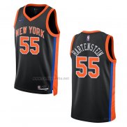 Camiseta New York Knicks Isaiah Hartenstein #55 Ciudad 2022-23 Negro