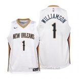 Camiseta Nino New Orleans Pelicans Zion Williamson #1 Association 2019 Blanco