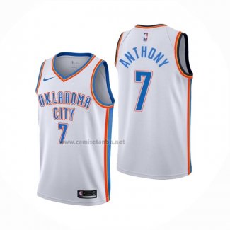 Camiseta Oklahoma City Thunder Carmelo Anthony #7 Association Blanco