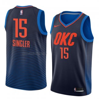 Camiseta Oklahoma City Thunder Kyle Singler #15 Statement 2018 Azul