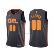 Camiseta Orlando Magic Aaron Gordon #00 Ciudad 2019-20 Negro