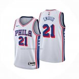 Camiseta Philadelphia 76ers Joel Embiid NO 21 Association 2024-25 Blanco