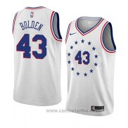 Camiseta Philadelphia 76ers Jonah Bolden #43 Earned 2018-19 Gris