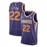 Camiseta Phoenix Suns Deandre Ayton #22 Icon 2021 Violeta