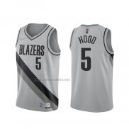 Camiseta Portland Trail Blazers Rodney Hood #5 Earned 2020-21 Gris