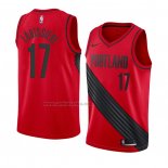 Camiseta Portland Trail Blazers Skal Labissiere #17 Statement 2018 Rojo