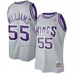 Camiseta Sacramento Kings Jason Williams #55 Mitchell & Ness 2000-01 Gris