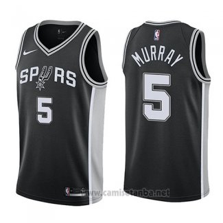 Camiseta San Antonio Spurs Dejounte Murray #5 Swingman Icon 2017-18 Negro