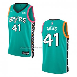 Camiseta San Antonio Spurs Gorgui Dieng #41 Ciudad 2022-23 Verde