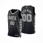 Camiseta San Antonio Spurs Personalizada Statement 2024-25 Negro
