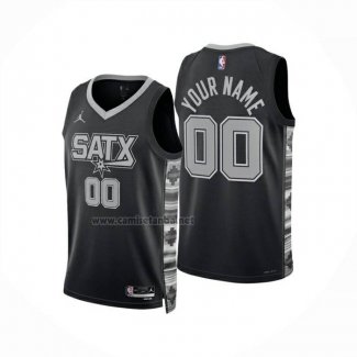 Camiseta San Antonio Spurs Personalizada Statement 2024-25 Negro
