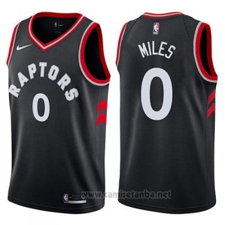 Camiseta Toronto Raptors Cj Miles #0 Statement 2017-18 Negro