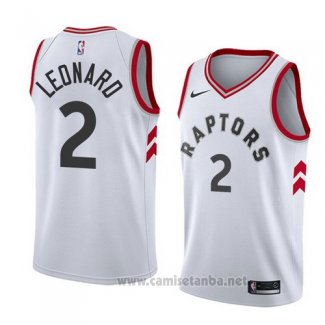 Camiseta Toronto Raptors Kawhi Leonard #2 Association 2017-18 Blanco