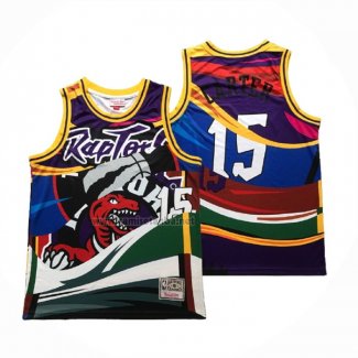 Camiseta Toronto Raptors Vince Carter #15 Rainbow Classic Negro