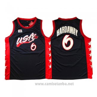 Camiseta USA 1996 Anfernee Hardaway #6 Negro