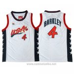 Camiseta USA 1996 Charles Barkley #4 Blanco