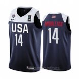 Camiseta USA Khris Middleton #14 2019 FIBA Basketball World Cup Azul