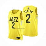 Camiseta Utah Jazz Colin Sexton NO 2 Icon 2024-25 Amarillo