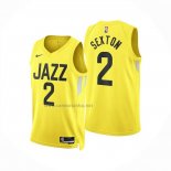 Camiseta Utah Jazz Colin Sexton NO 2 Icon 2024-25 Amarillo