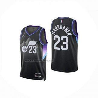 Camiseta Utah Jazz Lauri Markkanen NO 23 Statement 2025-26 Negro