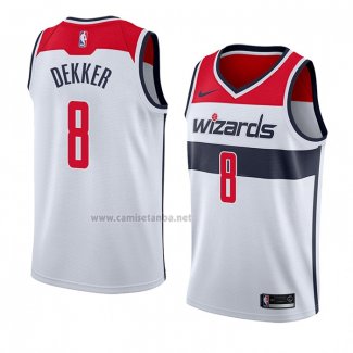 Camiseta Washington Wizards Sam Dekker #8 Association 2018 Blanco