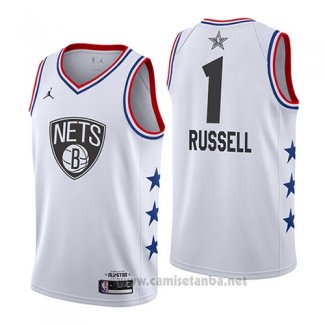 Camiseta All Star 2019 Brooklyn Nets Dangelo Russell #1 Blanco