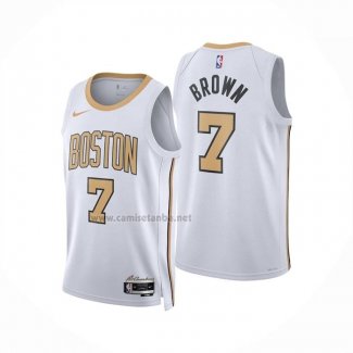 Camiseta Boston Celtics Jaylen Brown NO 7 Ciudad 2025-26 Blanco