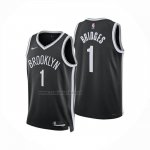 Camiseta Brooklyn Nets Mikal Bridges NO 1 Icon 2025-26 Negro  Camiseta Brooklyn Nets Mikal Bridges NO 1 Icon 2025-26 Negro