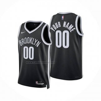 Camiseta Brooklyn Nets Personalizada Icon 2024-25 Negro