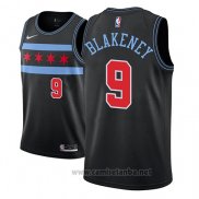 Camiseta Chicago Bulls Antonio Blakeney #9 Ciudad 2018-19 Negro
