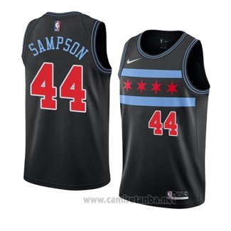 Camiseta Chicago Bulls Brandon Sampson #44 Ciudad 2018-19 Negro