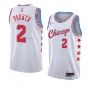 Camiseta Chicago Bulls Jabari Parker #2 Ciudad 2018 Blanco